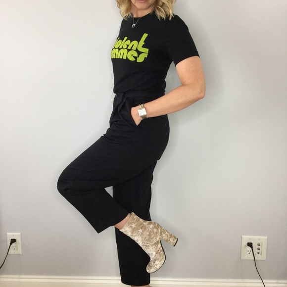 Wild Diva Boots crushed velvet embroidered star ankle stacked heels - Picture 13 of 14